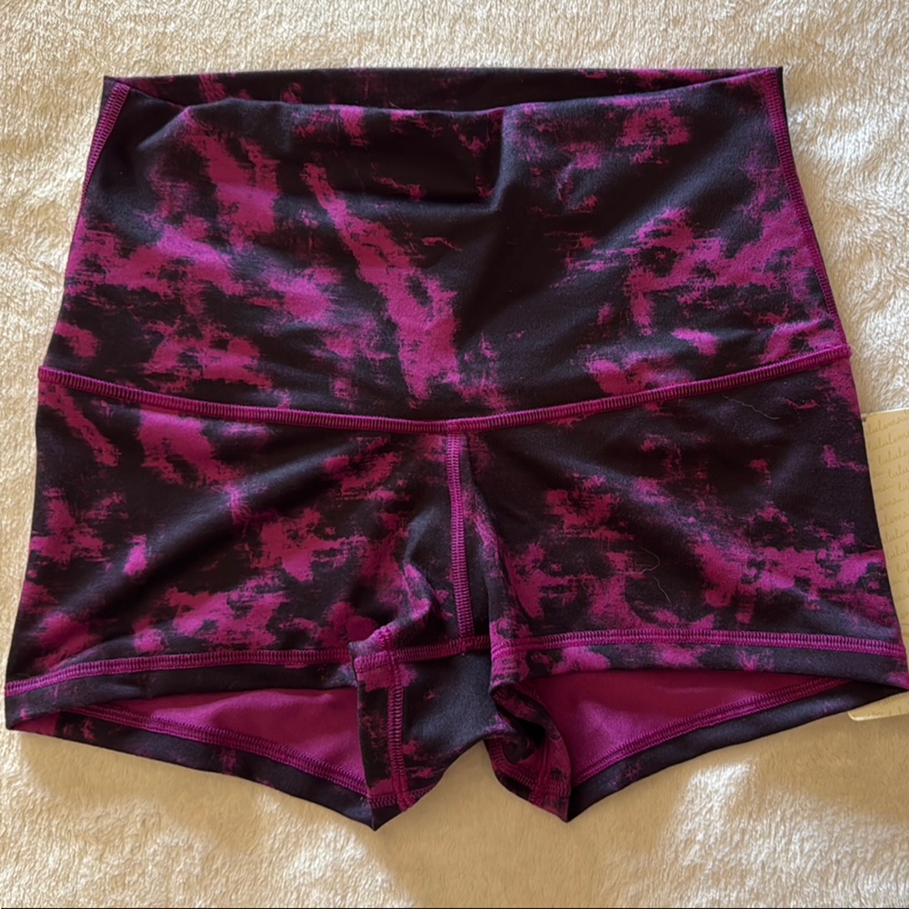 Lululemon Athletica Purple and Black Athletic Shorts